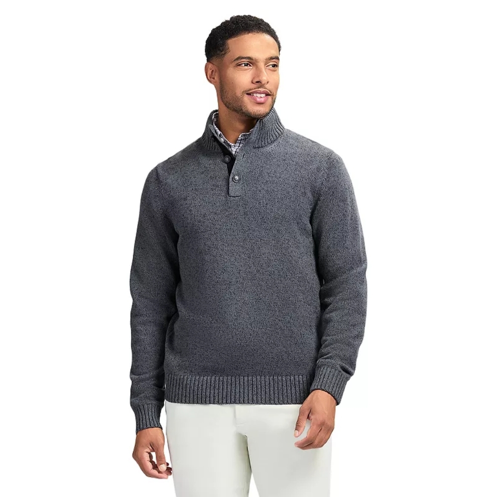 Nautica Quarter Button Collar Pull Over Sweater